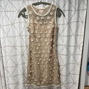 Chic Tracy Reese New York size 0 Cream Floral Mini Dress